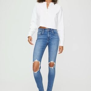 721 Skinny High-waisted, ripped skinny jean